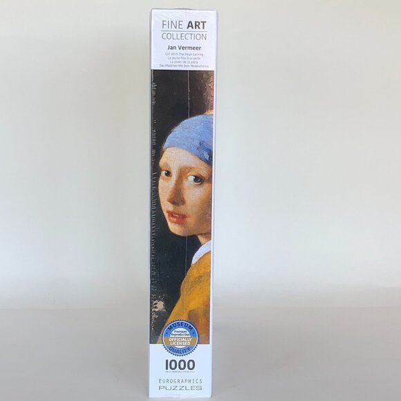 New sealed Eurographics 1000pcs Adult Puzzle -Girl with a Pearl Earring Fine Art - Picture 10 of 14
